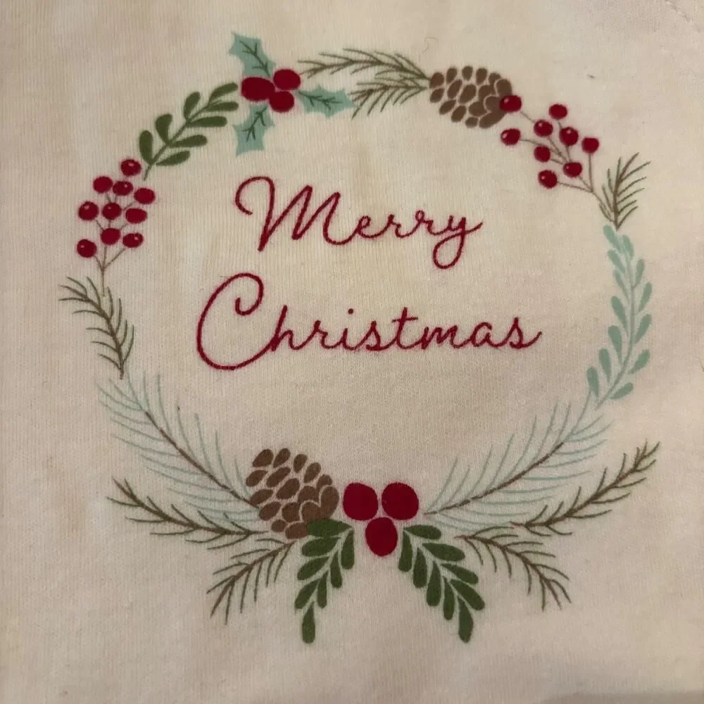 touched by nature 3/6 months Merry Christmas 100 percent cotton